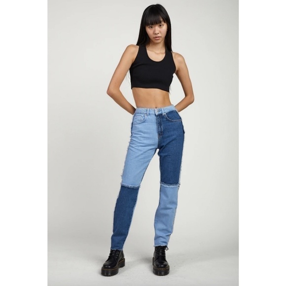 𝅺THE Ragged Priest Mom Jeans In Quarter Panel Denim Mix Mom Jeans 28 2-4 S - Picture 4 of 11